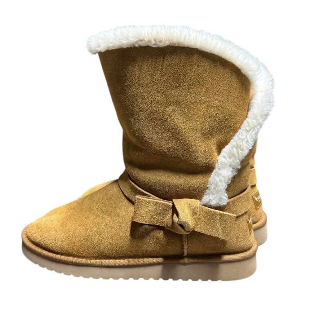 Koolaburra By Ugg Women's Arlena Short Boots Suede 1128258W Tan 10 Wide Winter